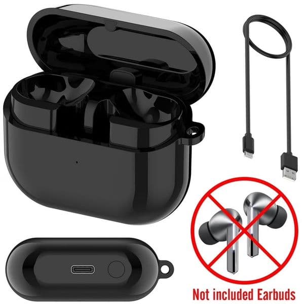 Replacement Wireless Charging Case for Samsung Galaxy Buds 3 Pro SM-R630, Charger Box w/ Cable, Built-in 590mAh Lithium-ion Battery (USB C)