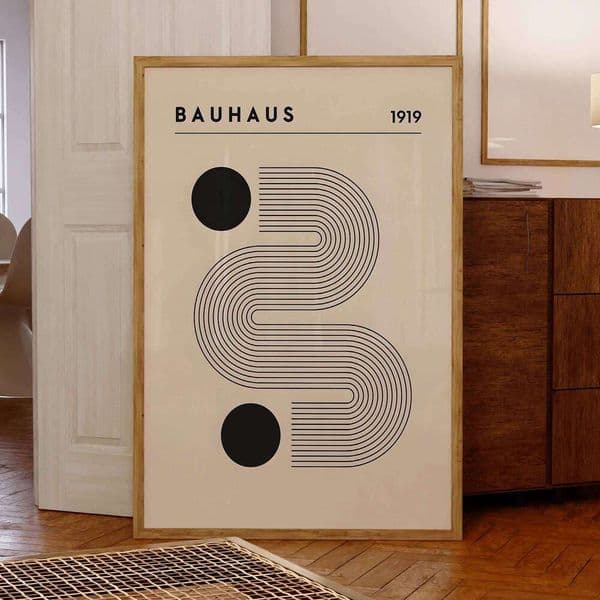 haus Black And White 1919 Wall Art Aluminum Frame Prints Canvas Painting Poster Picture For Living Room Home Decor (No picture frame 26W0317