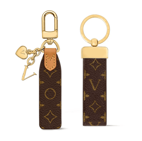 Fashion Cherished Tab Key Holder Accessories Designer Floral Denim Leather KeyChain Car Key Chain Ring Charm Pochette Accessoires Name Tag Hot Stamping985