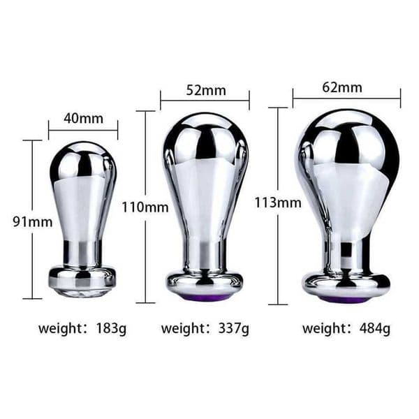 Big Metal Bulb Anal Expansion tool Masturbation Butt Plug adult novelty sex toys Hj89