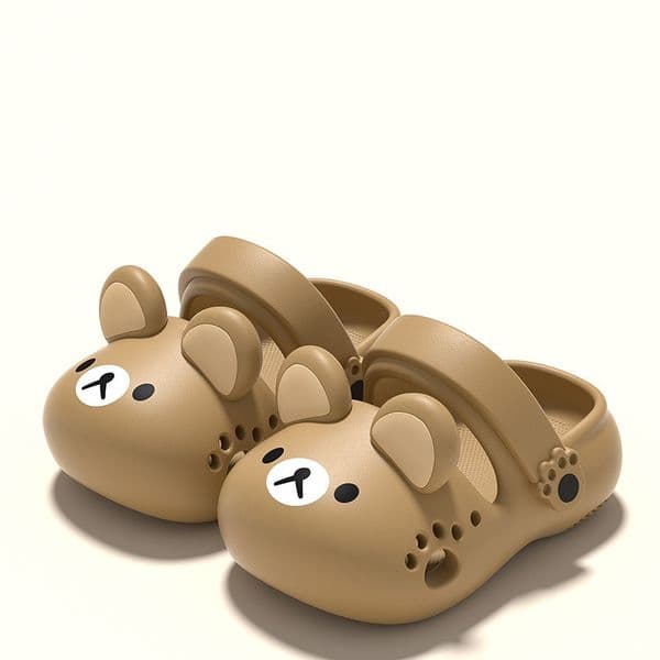 Toddler Sandals Cute Bear Clogs Non-Slip Kids Shoes Soft EVA Slippers Summer Beach Shoes Pool Shower Slippers Indoor Outdoor Slippers Girls Boys Kids Casual Clogs