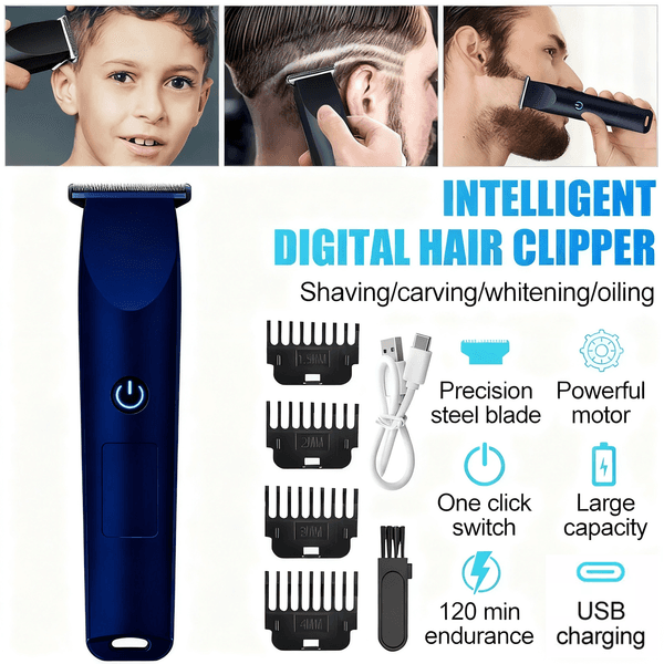 Professional electric hair clipper with USB charging for men's hairdressing, convenient and streamlined, can be directly cleaned
