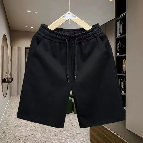 Spring and Summer Solid Color Gray Atmospheric Mens Pure Cotton Breathable Highend Shorts Korean Version Couple 260316