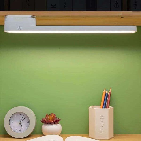 Desk Hanging Magnetic Table Lamp LED USB Rechargeable Stepless Dimming Cabinet Closet Wardrobe Night Light 26L0317