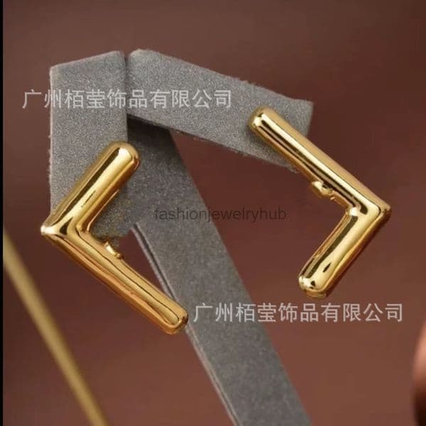 designer earrings fendes ff earring F brand smooth surface stud earrings for women Jewelry ZAKV