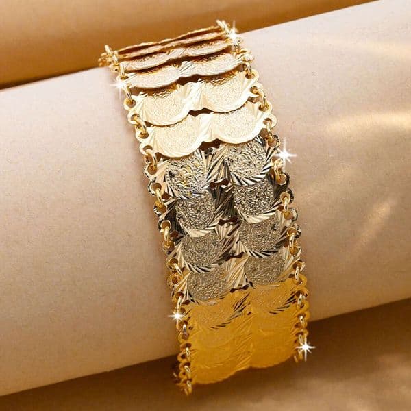 does not fade Middle Eastern Jewelry for Women gold Coin Party Dubai Wedding Gift Bracelet Accessories