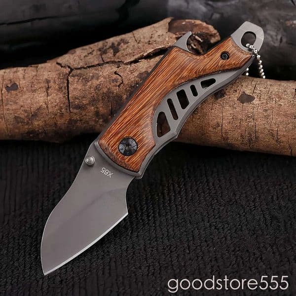 BK X65 Mini Pocket Folding couteau Kni 440C Blade pocket knife Steel With Wood Handle Multitool Outdoor Sharp High Hardness kni Wilderness fixed blade knife Sur