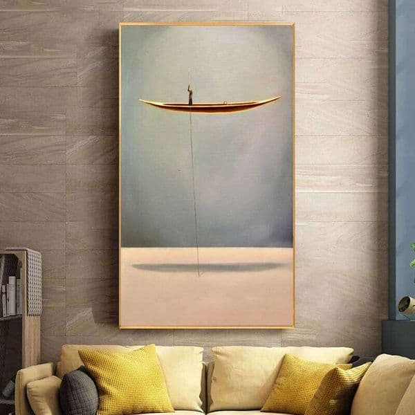 t Abstract Creative Lonely Thinker Canvas Painting Posters and Prints (No picture frame 26W0317