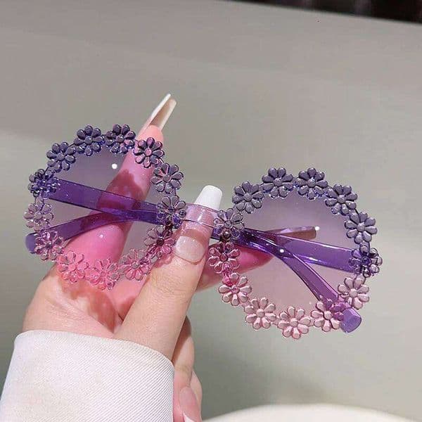 GM LUMIAS Flower Shaped Sunglasses for Girls 2025 Stylish Multi-color Decor Shades Kids Ins Trendy New Cute Children Sun Glasses S260316