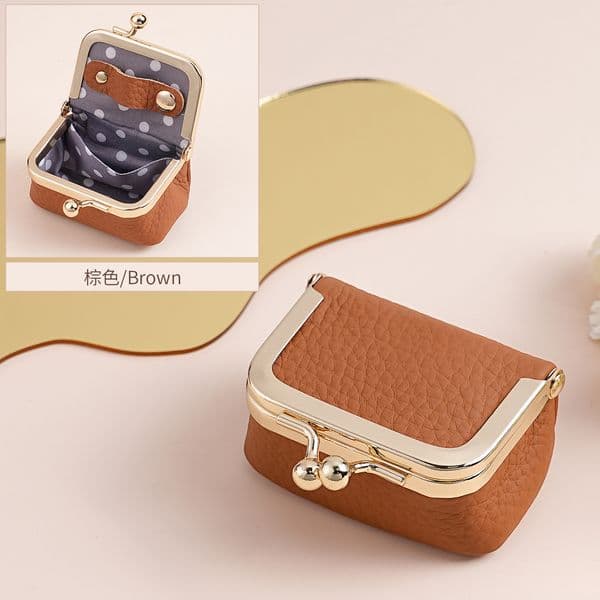 Genuine Leather Women's Jewelry Bag For Diamond Rings, Necklaces, Mini Coin Purse, Ring And Earring Jewelry Box, Compact Earphone And Coin Pouch