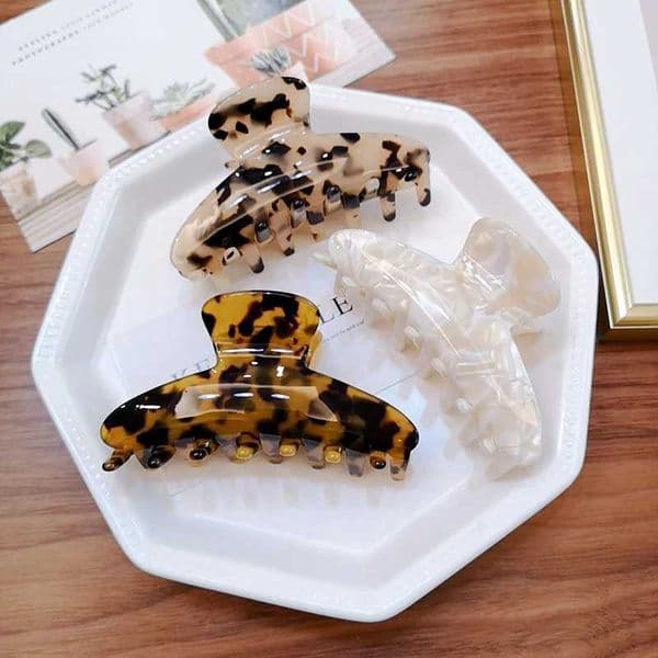 Large Accetate Leopard Print Acrylic Hairpins Clip Crab Claws For Women Girl Hair Accessories Headdress Party Gifts H260317