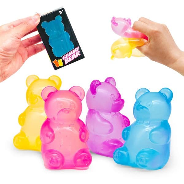 8CM Needoh Gummy Bear Malt Sugar Slow Rebound Squishy Anxiety Stress Relief Sensory Fidget Toys for Kids with Autism