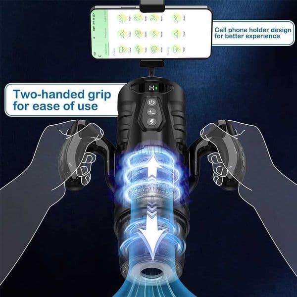 Automatic Telescopic Male Masturbator 7 Thrusting Rotating Modes Pocket Pussy Blowjob Sex Machine Penis Pump Piston Mastubator S25121159JU