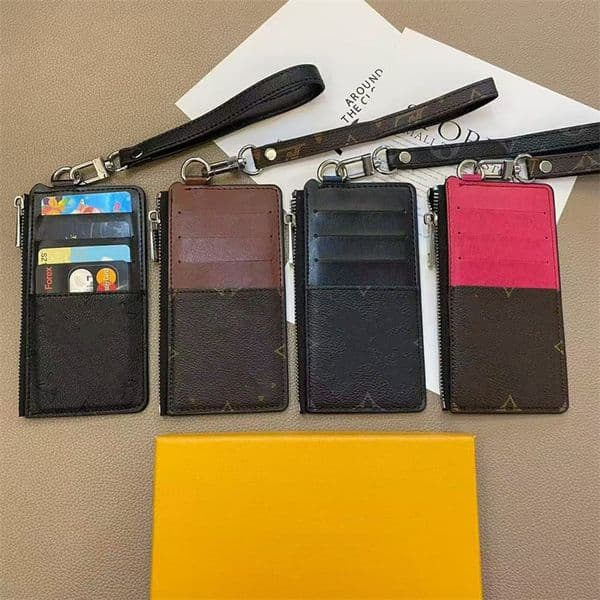 Top Designer Luxury Wallets Women Men Zippy Coin Purse Cash Slot Multi Card Slot fashion card holder Letter flower printing purse for women men gift