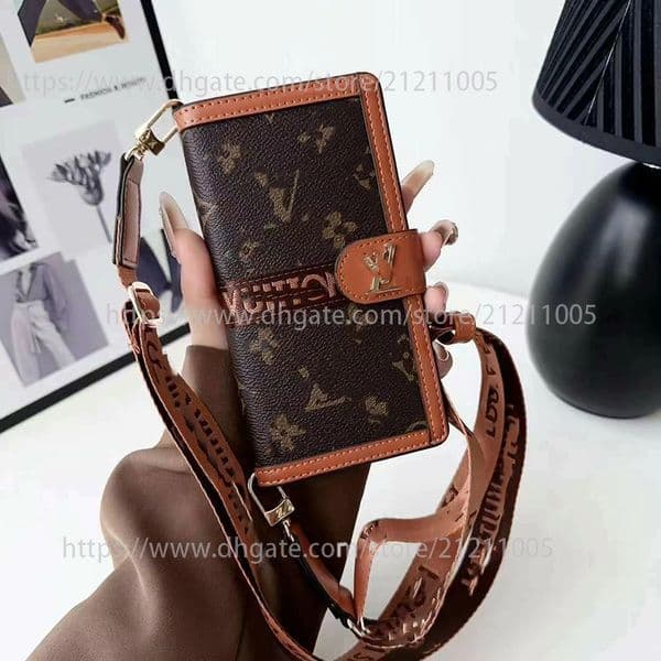 1V Phone Case For Iphone 17 16 15 14 13 Pro 12 11 Max Plus 16Pro Metal Logo Case Luxury Leather Lanyard 17Pro Cover For Apple 15Promax 14Promax 13Pro Flip Card Pocket Shell