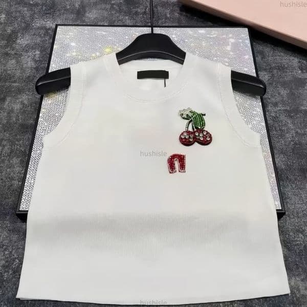 mius top Designer womens tank top women crop tops vest sleeveless cotton wet tank top fashionable knitted camisole tees clothes 43