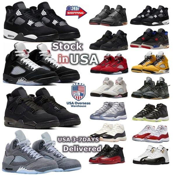 2026 Designer 4 Basketball Shoes For Men Women 4s wolf grey 5s 11s Gamma Blue 12s Military Black Cat White Oreo Red Thunder Taxi Sneaker Trainers Sport shoes