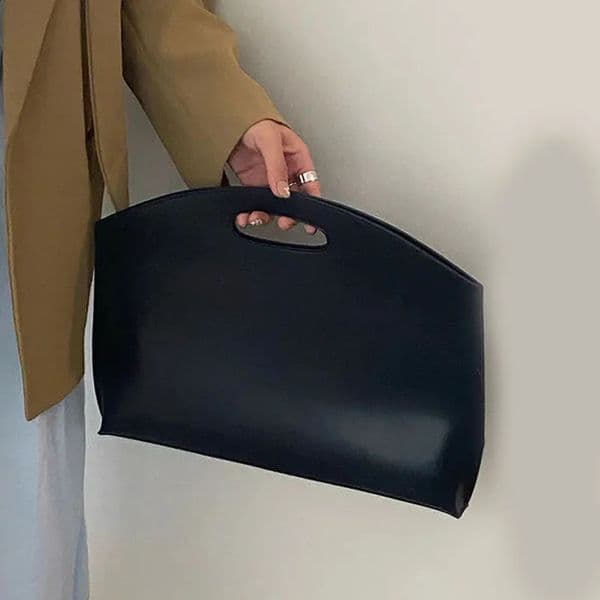 Womens Handbag Large-Capacity File Bag Fashionable Versatile Commuter Bag Elegant Leather Briefcase Womens Bag 260316