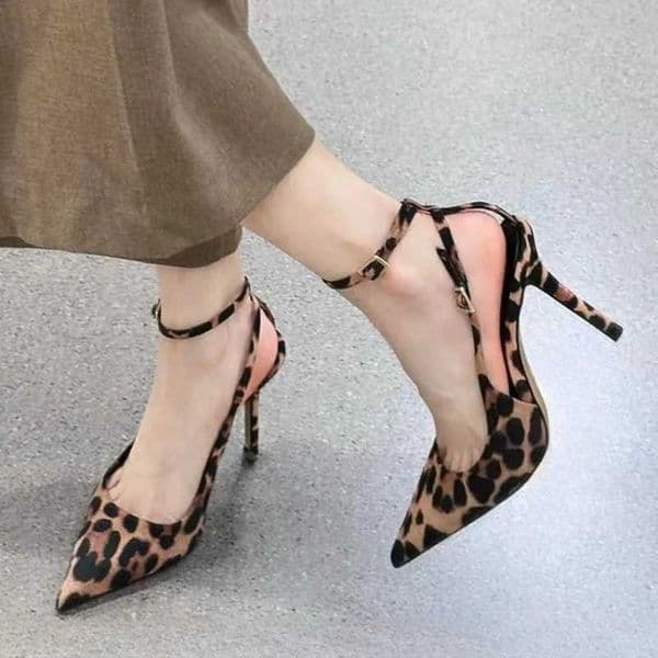 Luxury Summer Women Sandals Fi Pointed Toe Singbacks Shoes Ladies Elegant Leopard Print High Heel Stripper SandaliasXJ260318