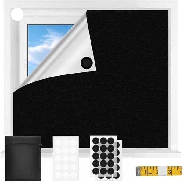 Blackout Blinds Stick On Temporary 1/15/2/3/4M No Drilling Black Out Blinds for Windows Portable Blackout Curtain for Bedroom 260306CJ