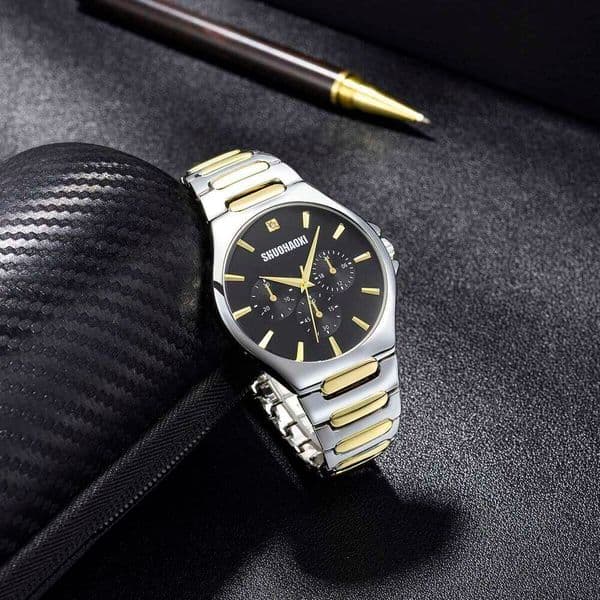 1 Piece Men's Stainless Steel Strap Casual Fashion Waterproof Simple Watch