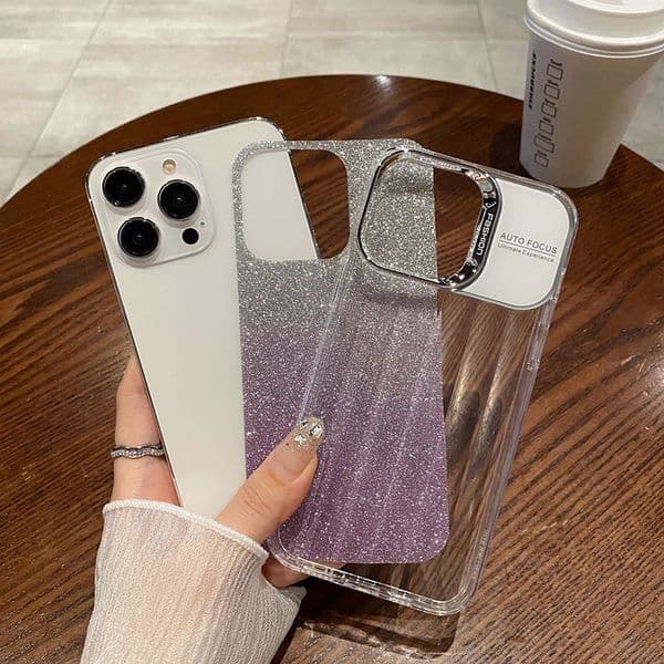 Gradient Phone Case For Iphone 16 15 14 13 Pro 12 11 Max Plus 16Promax Electroplating 16Pro Phone Case 15Promax Glitter 15Pro Cover 14Pro Hard 14Promax 13Promax Shell