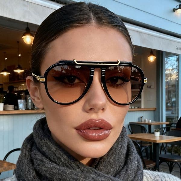 Amazon Personalized Square Frame Sunglasses 2026 New European and American Retro Fashion Trend Driving UV Protection Sunglasses