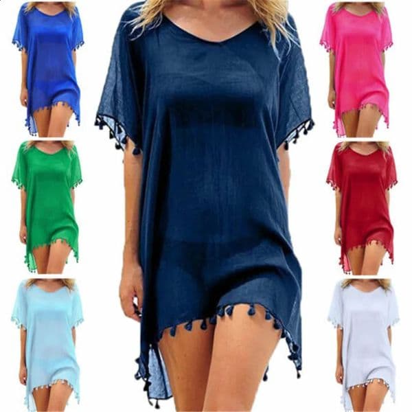 Women Beach Cover Up Lace Hollow Crochet Swimsuit Beach Dress Women 2025 Summer Cover-Ups Bathing Suit Ladies Beach Wear Tunic 260318