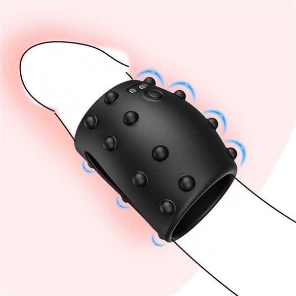 Foreskin Silicone Extension Vibrating Cock Ring Penis Vibrator Glans Sleeve Enlarge Thicken Ha66