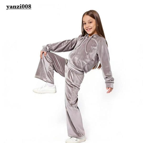 Spring Autumn New Kids Designer Girls Clothes Sets Children Clothes High Quality Long Sleeve Hooded Jacket +Pants 2PCS/Suit Baby Clothes Kids Girls Clothing Sets