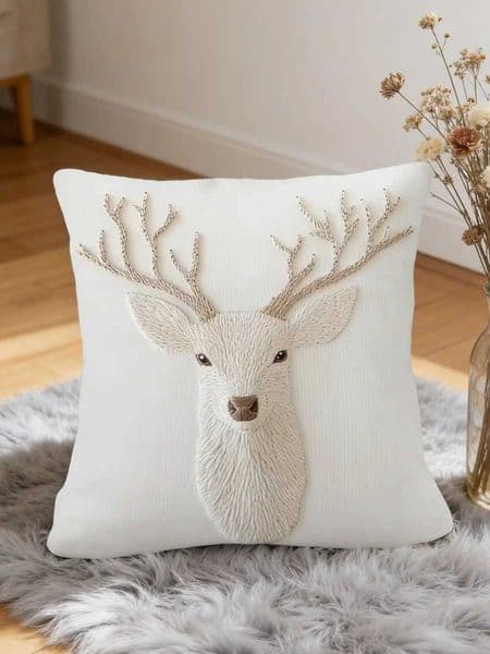 45cm Short Plush Smiling Donkey Pillowcase Cartoon Elk Sofa Cushion Cover Home Decorative Bed Pillow Case Bed Favor Z260316