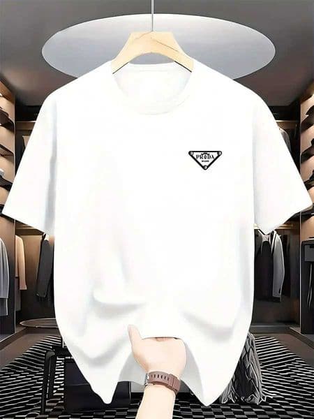 2026 New mens Milan fashion trend international brand printed T-shirt pure cotton round neck casual urban luxury high-endY2K T260317
