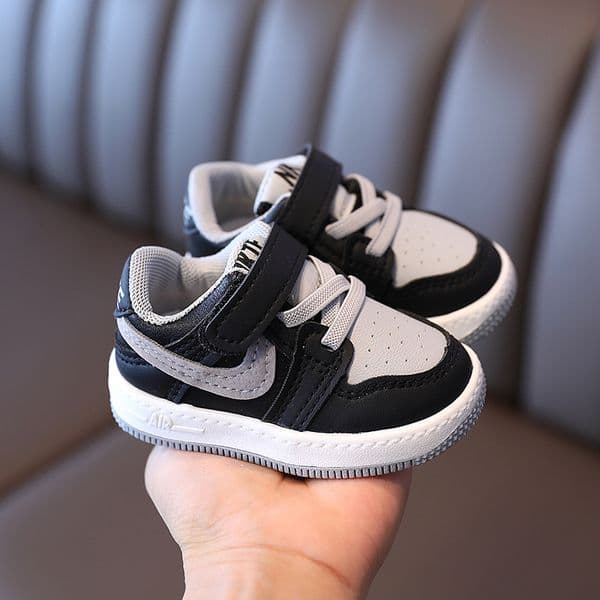 Fashion Little White Shoes Baby Boys Girls AJ Style Sneakers Toddler Magic Tape First Walkers Non-Slip Kids Casual Shoes Free shipping Size 16 - 31