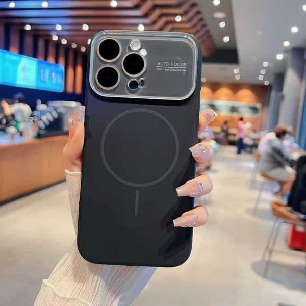 Luxury Magnetic Phone Case for iPhone 17 16 15 14 Pro Max, Large Camera Window, Liquid Silicone Shockproof Full Protective Cover