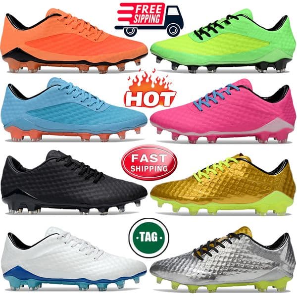 Soccer shoes Hypervernom Phantom RGN SE FG designer football shoe men women soccer cleats Metallic Gold Limelight Volt Royal Fuchsia outdoor leather football boot