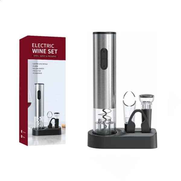 Electric Automatic Wine Opener Set Multifunction Red Wine Pourer Stopper Ins Style BottleGift Set for Home Kitchen 260316