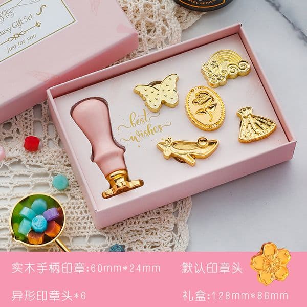 Bestseller Vintage Nine-Piece Set Beads Handle Spoon Envelope Sealing Wax Stamp ddmytues