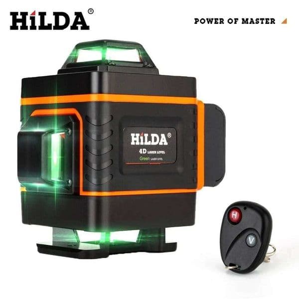 HILDA 4D Laser Level cross line Green self-leveling multipurpose level laser horizon vertical measure 26H0318