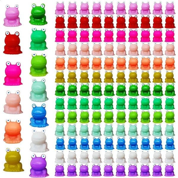 Resin Mini Frogs Figurines Smile Small Miniature Plastic Tiny Frogs Ornaments Bulk to Hide for Home Garden Leap Year Decorations 260316