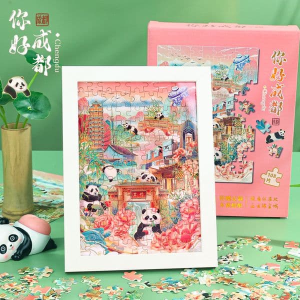 Bestseller National city scenic tourist souvenirs, paper craft gifts, Wuhan and Chongqing landmark attraction puzzles, small gifts ddmytues