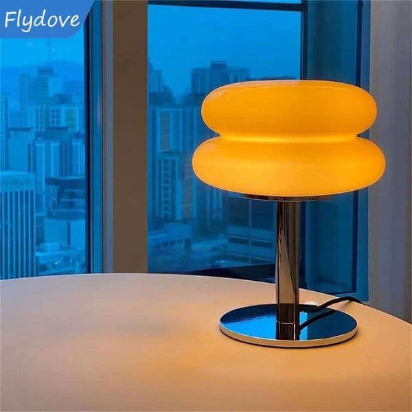 Nordic Mushroom Glass Bauhaus Trichromatic Dimming Bedside Nightligh Atmosphere Lamps Eye Protection Night Light Desk Lamp 26H0318