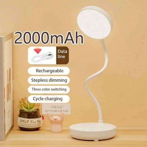 LED Desk Portable USB Plug 3 Color Stand Stepless Dimming Eye Protection Bedroom Bedside Lamp Work 26L0318