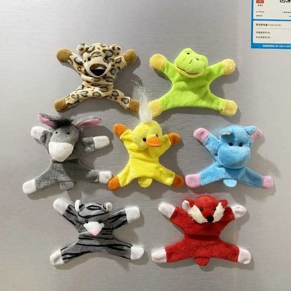 1pcs Cute Little Bear Rabbit Panda Doll Refrigerator Sticker Animal Toy Magnetic Sticker Message Board Cartoon Decoration L260318