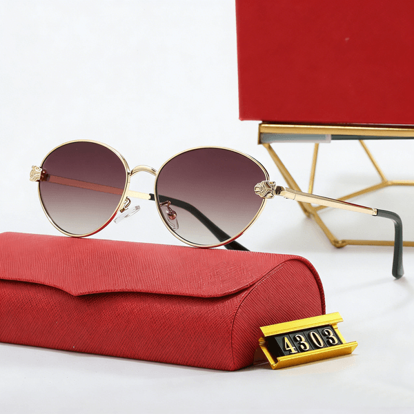 Fashion Designer sunglasses able metal oval frame sun glasses for men and women wild outdoor street photography sunglasses for drivers business sunglasses