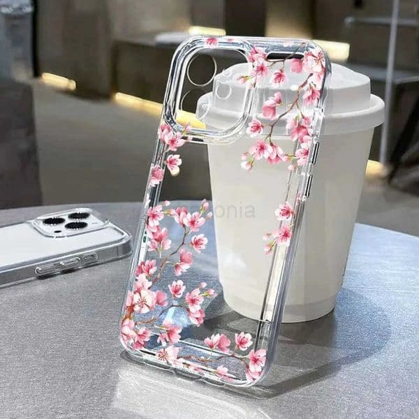 Peach Blossom Case for iPhone 17 16 15 14 13 Pro Max 12Mini 11Pro XR SE Soft Cover Shockproof Casing H260318