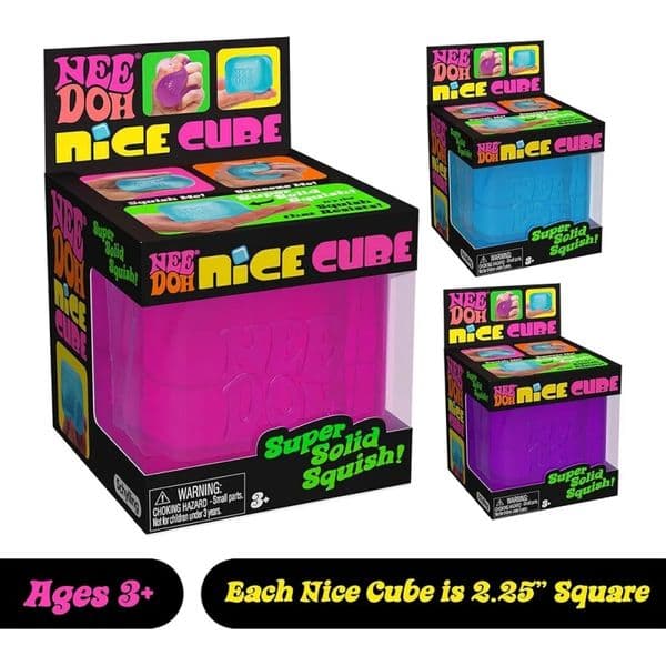 Schylling NeeDoh Nice Cube Sensory Squeeze Toy Super Solid Squish Stress Relief Anxiety Sensory Fidget Toy- 225J260521