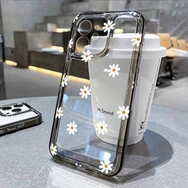 Small Flower Soft For 16 Case iPhone 15 13 16e 11 12 14 17 Pro Max XR XS 7 8 Plus SE Shockproof Anti-drop Cover