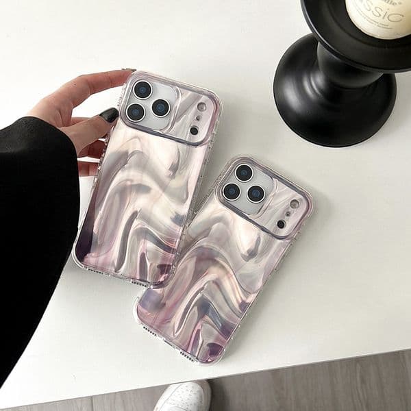 Gradient Ripple Phone Case For Iphone 17 16 15 14 13 Pro Max Plus 16Promax Purple 17Promax Phone Case 14Promax Creative 15Promax 17Pro Cover 13Promax Soft 14Pro Shell