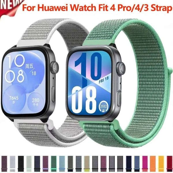 Nylon Loop Strap 3/4/4 Pro Men's and Women's Adjustable Breathable Wristband for Huawei Watch Fit 4/3 Band