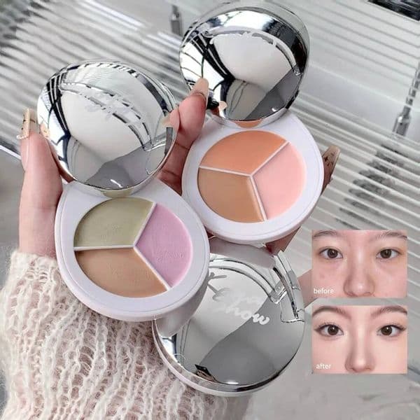 Bestseller 3 Colors Concealer Cover Dark Circles Corrector High Coverage Nose Contour Shading Cream Palette Face Foundation Base Makeup Ddmyhappy